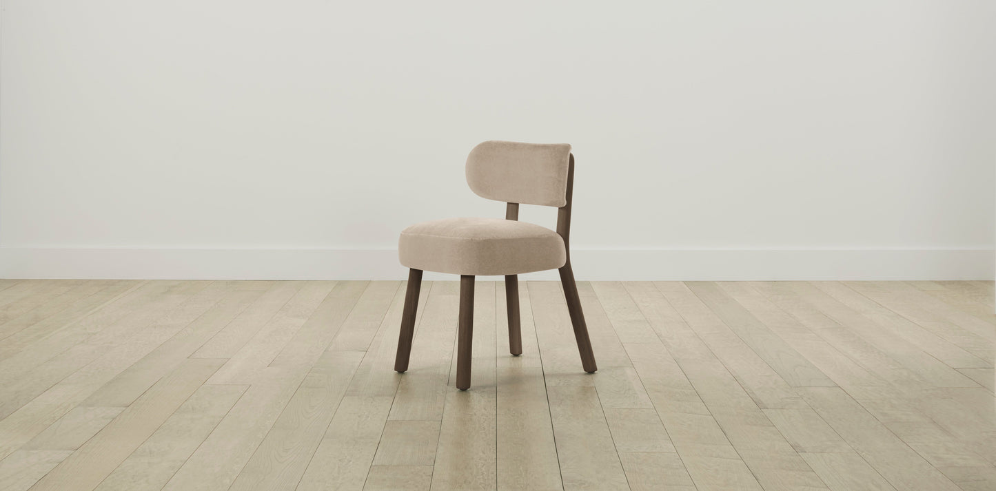 The Jane - Performance Velvet Taupe Dining Chair