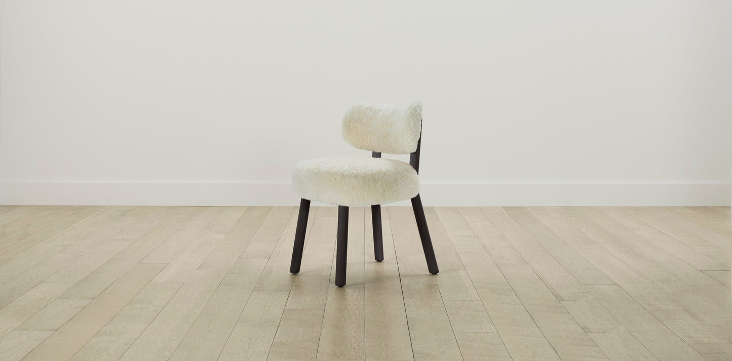 The Jane - Shearling Ivory Dining Chair