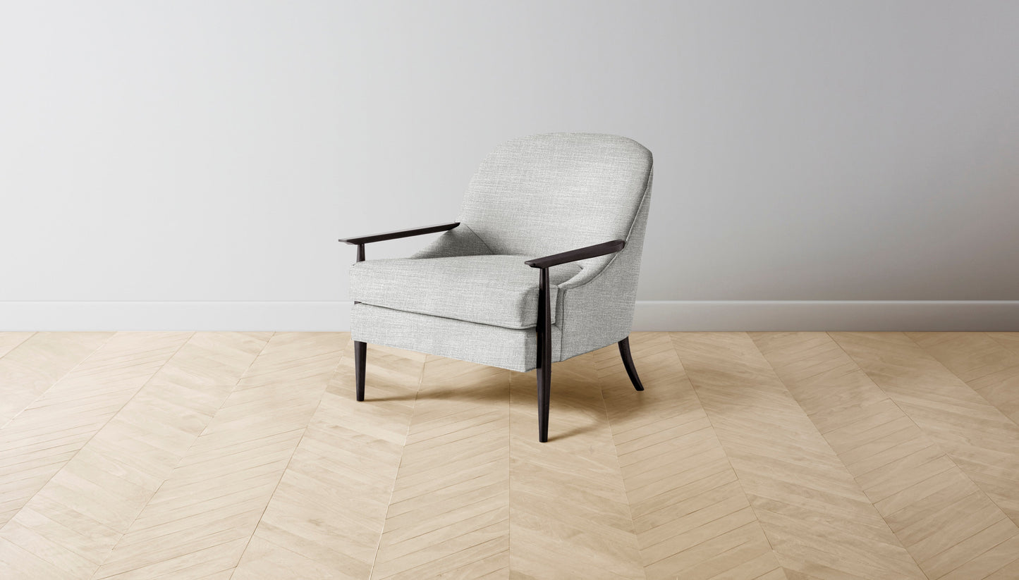 The Leroy - Performance Textured Tweed Dove Chair