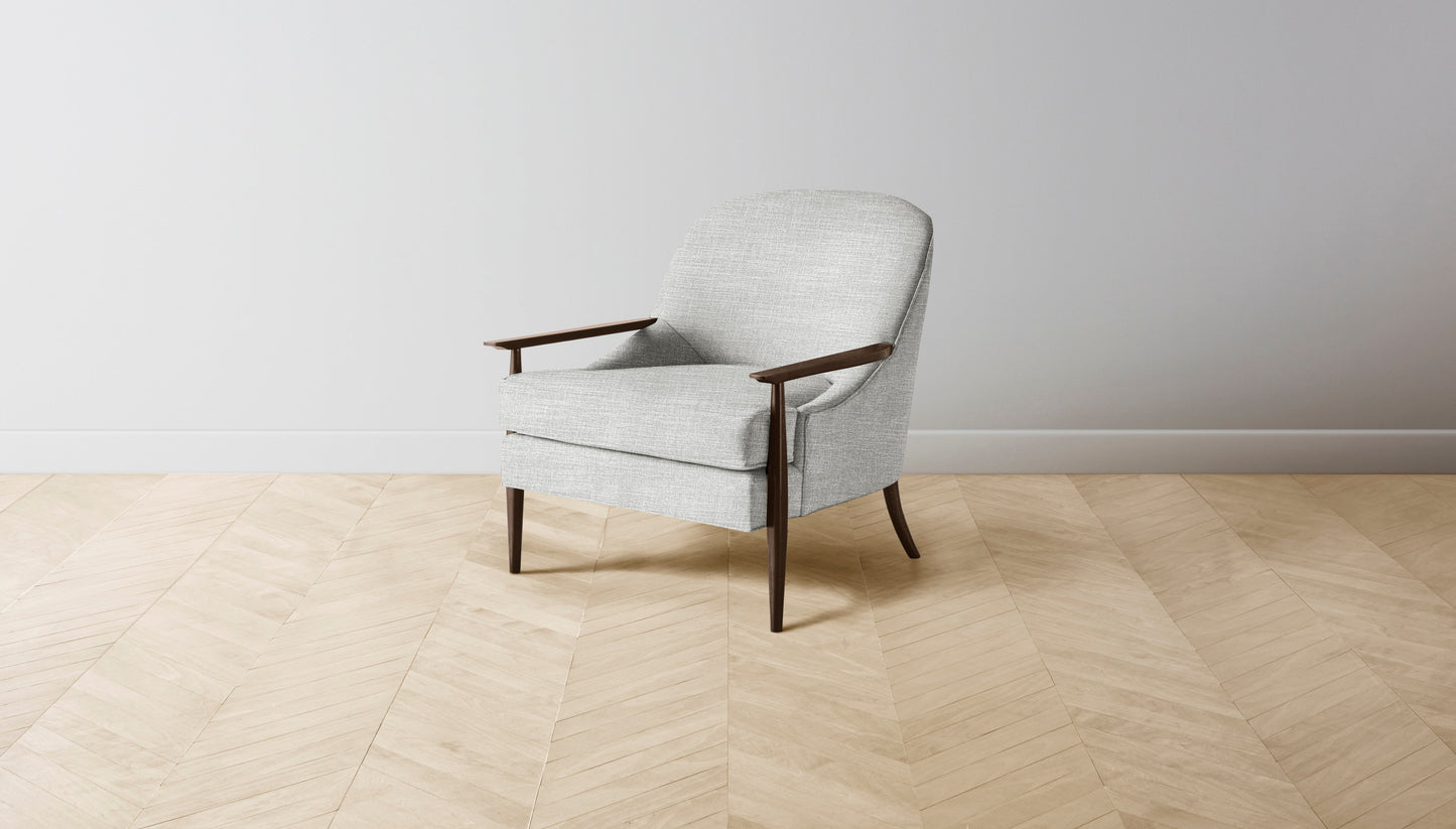 The Leroy - Performance Textured Tweed Dove Chair