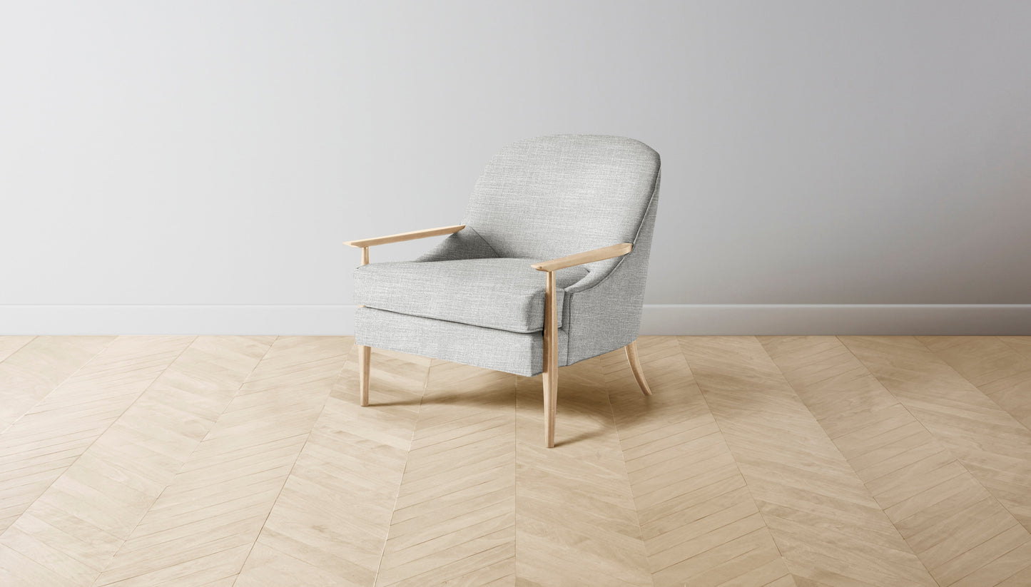 The Leroy - Performance Textured Tweed Dove Chair