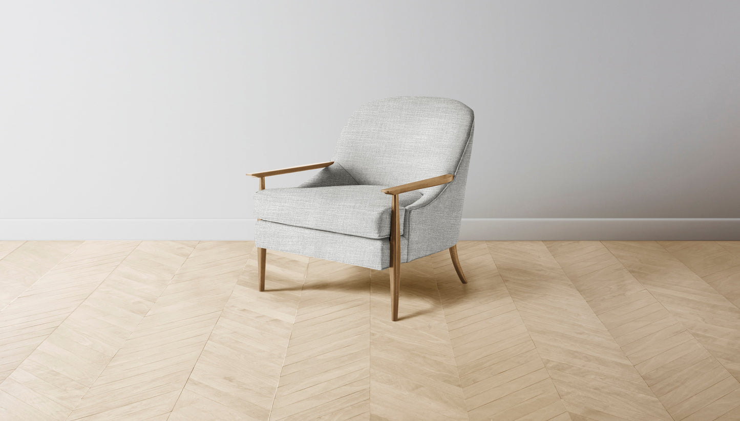 The Leroy - Performance Textured Tweed Dove Chair