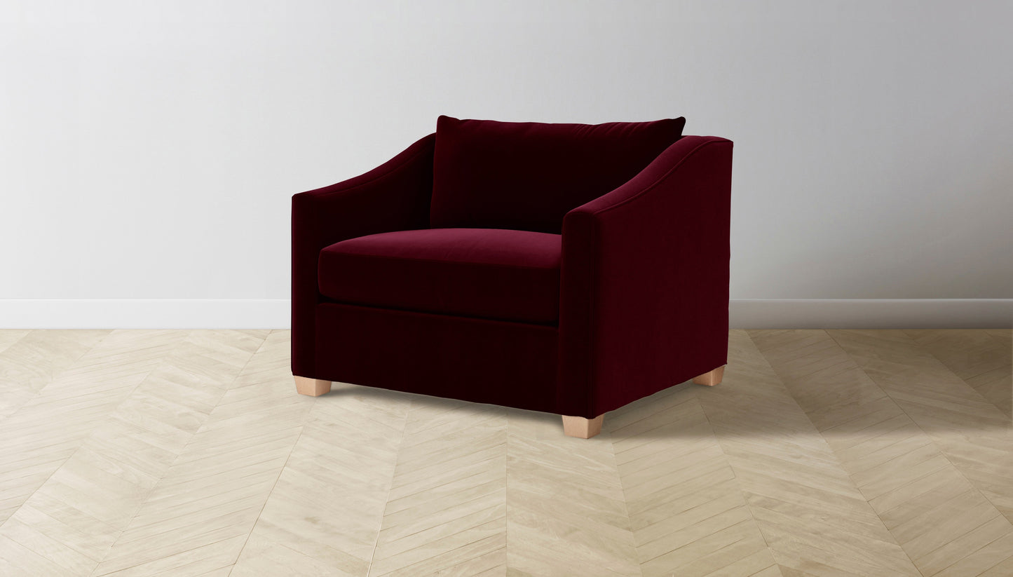 The Sullivan - Mohair Crimson Chair and a Half