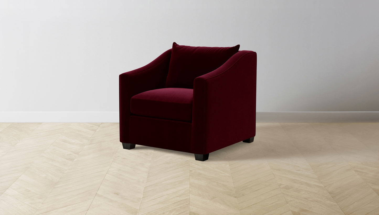 The Sullivan - Mohair Crimson Chair