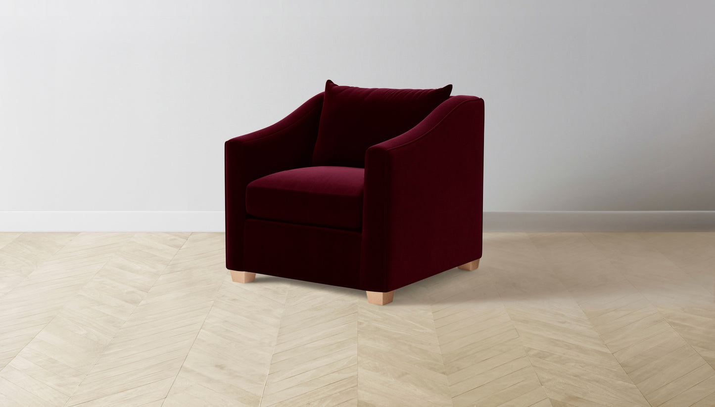 The Sullivan - Mohair Crimson Chair