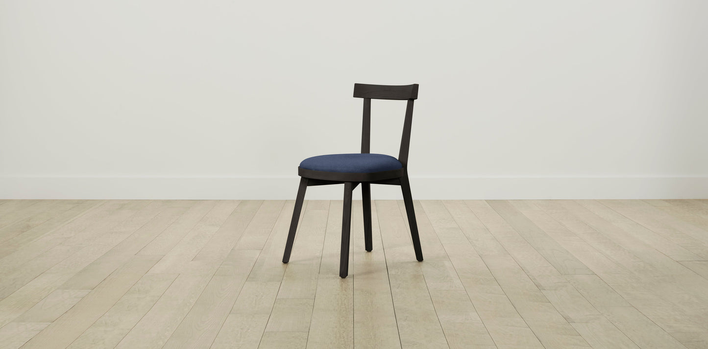 The Allen  - Performance Chevron Indigo Dining Chair