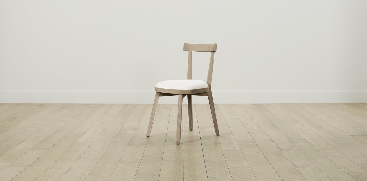 The Allen  - Performance Textured Linen Pearl Dining Chair