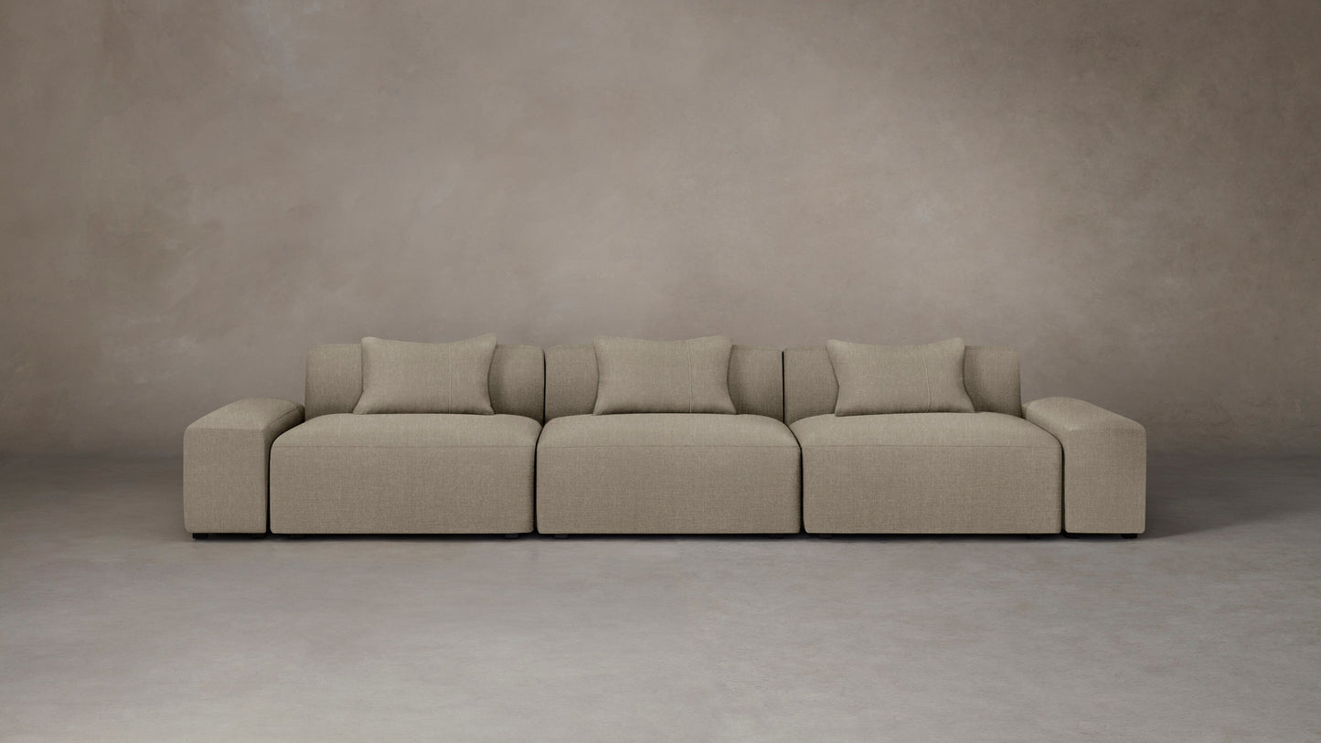 The Breuer Modular  - Performance Stonewashed Linen Clamshell Sofa