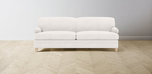 The Carmine  - Performance Textured Tweed Snow Sofa