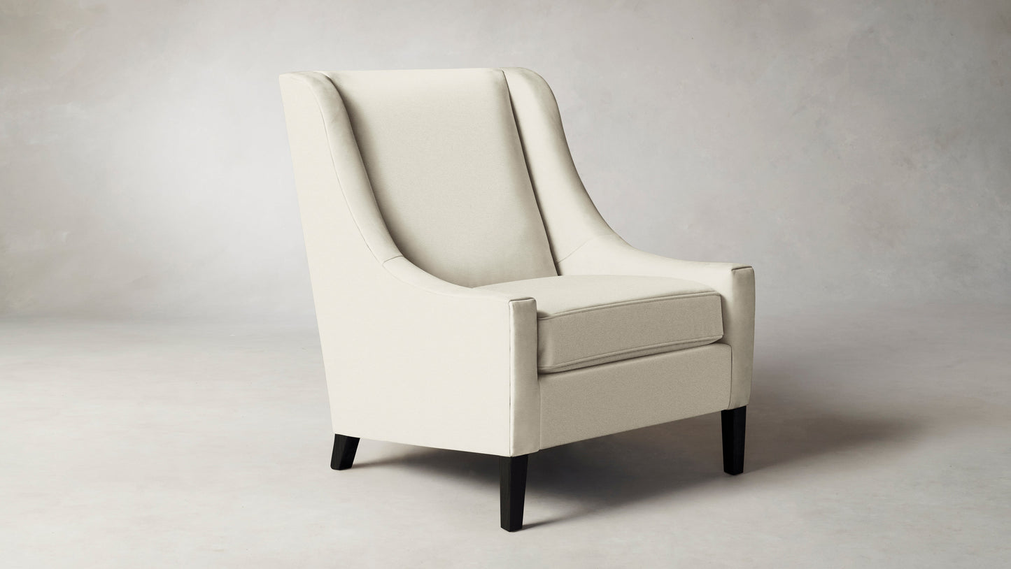 The Chrystie  - Pebbled Leather Swan Chair