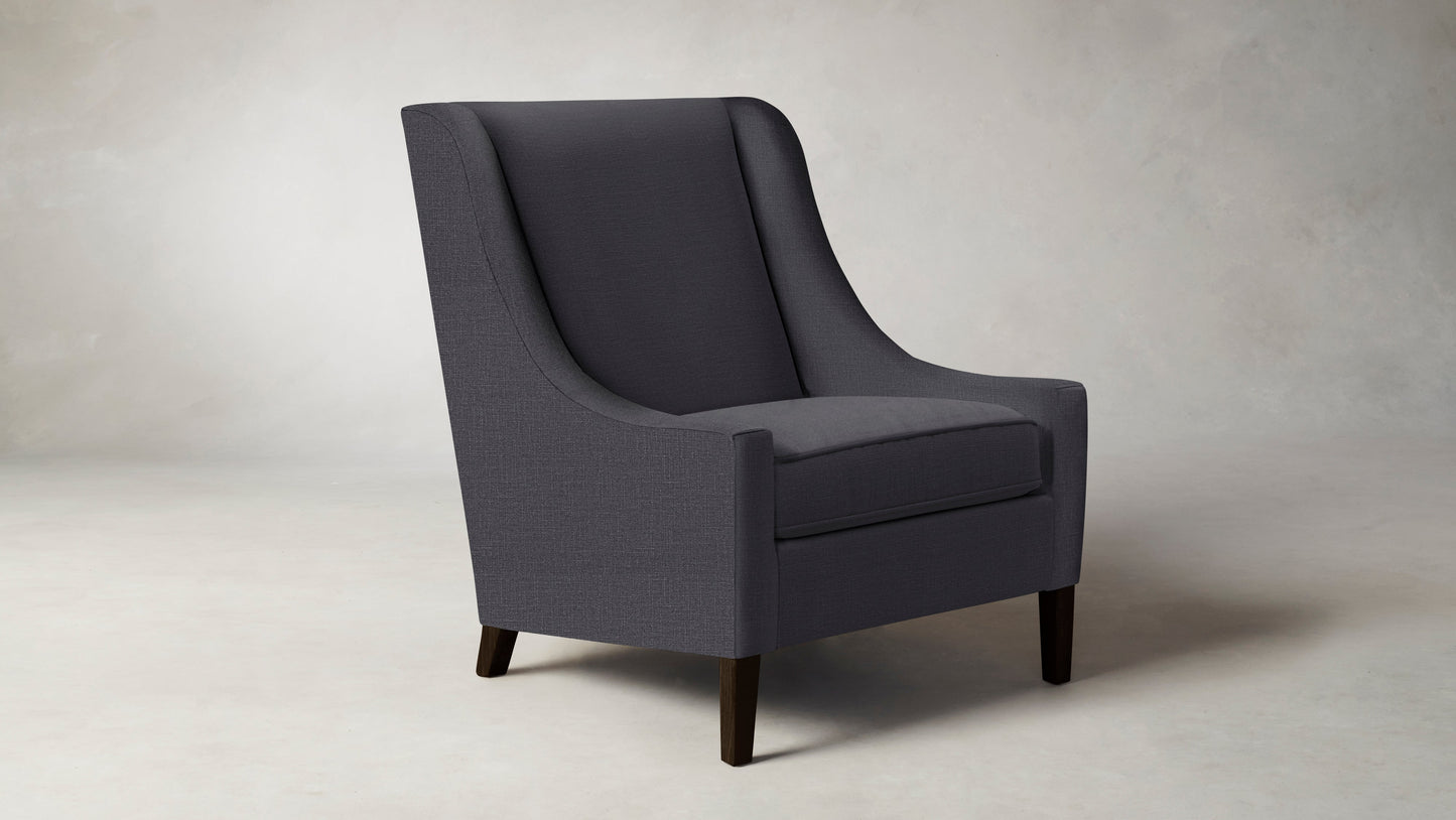 The Chrystie  - Performance Linen Graphite Chair