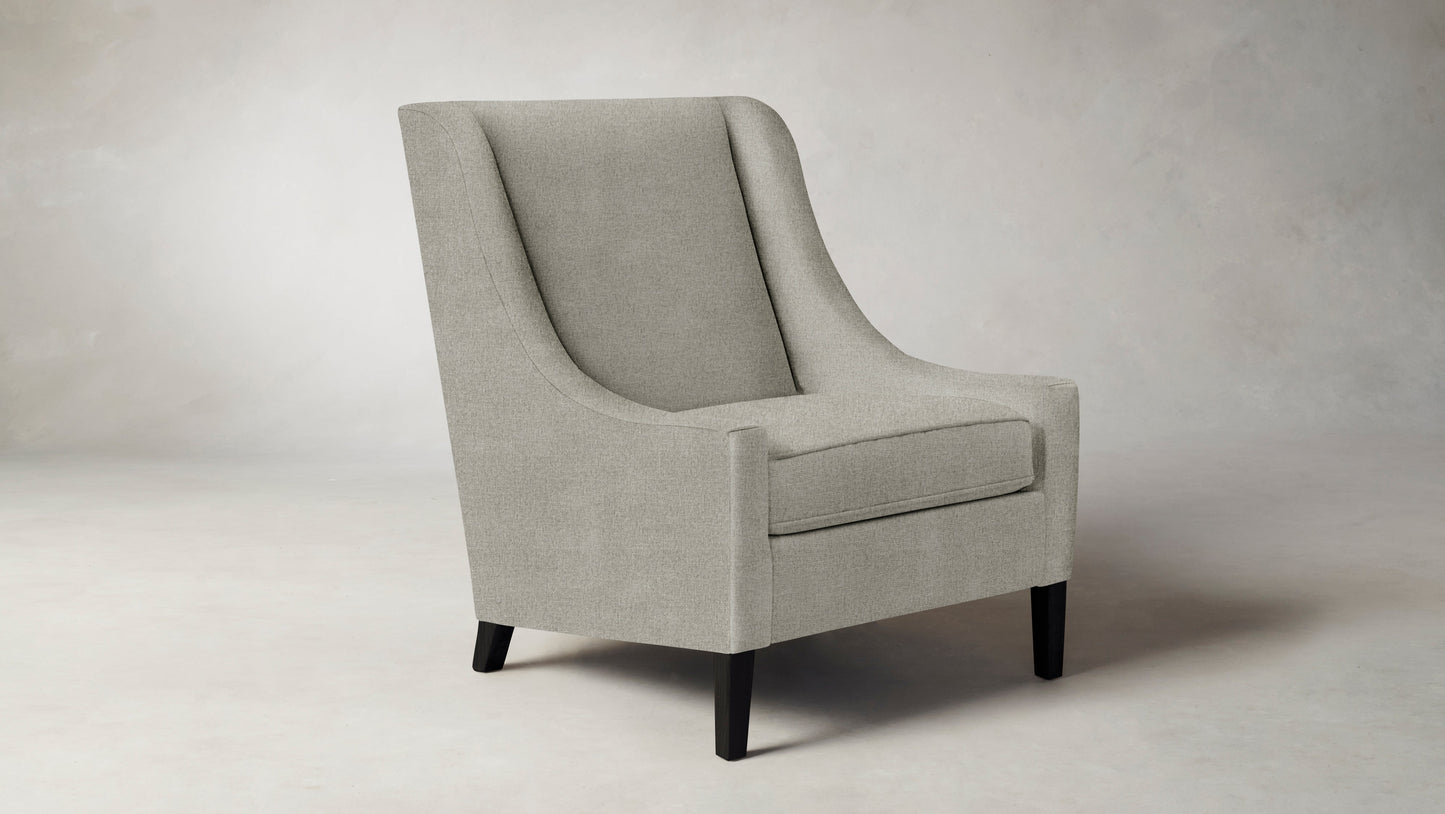 The Chrystie  - Performance Melange Weave Flint Chair