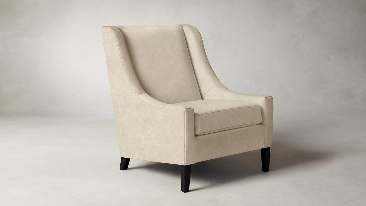 The Chrystie  - Tuscan Leather Bisque Chair