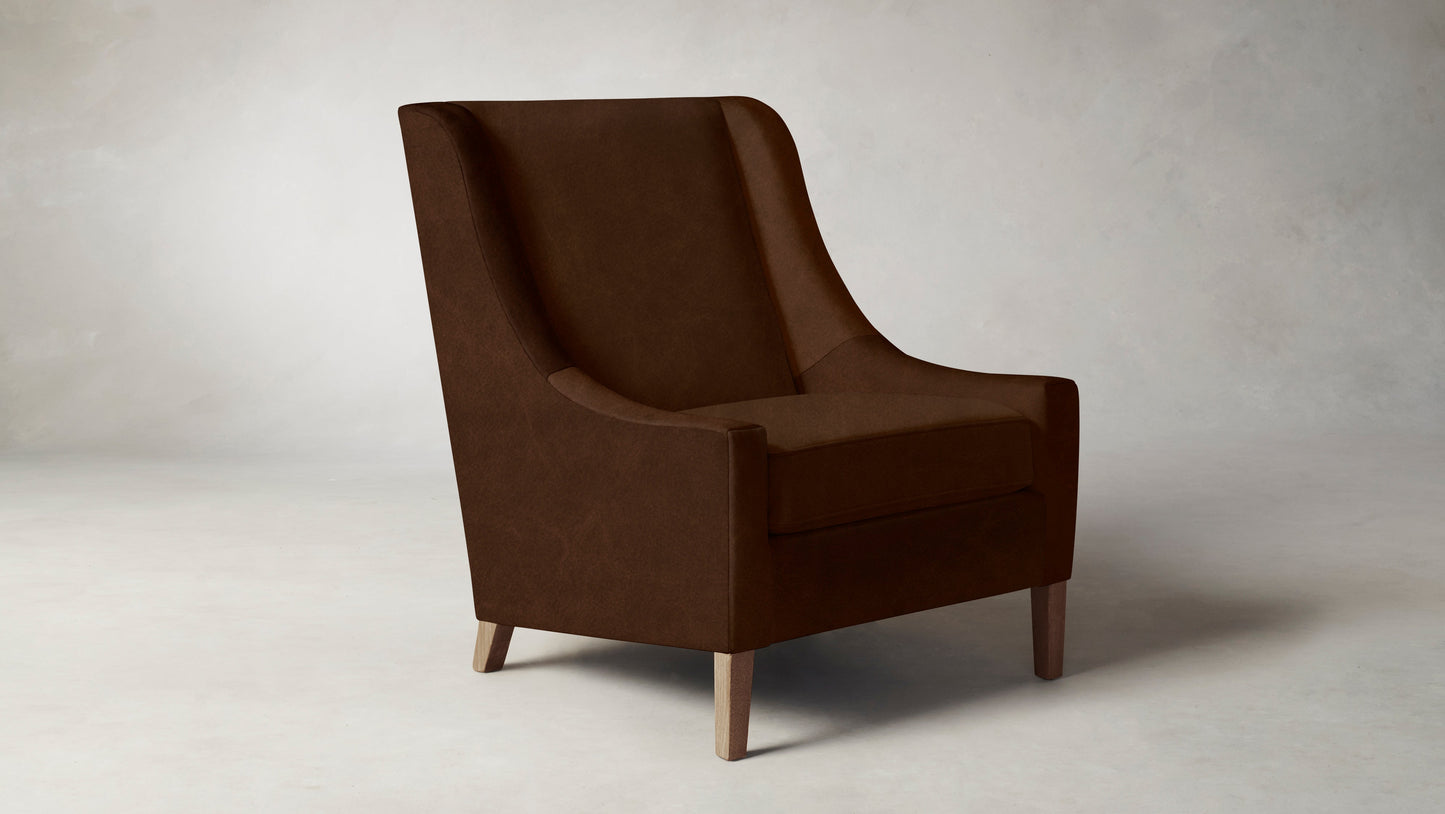 The Chrystie  - Tuscan Leather Bourbon Chair