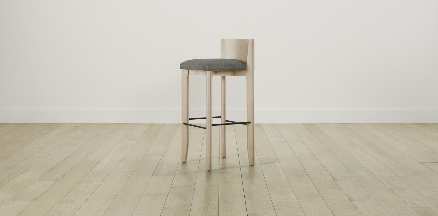 The Delancey with Brushed Nickel - Merino Granite Bar and Counter Stool