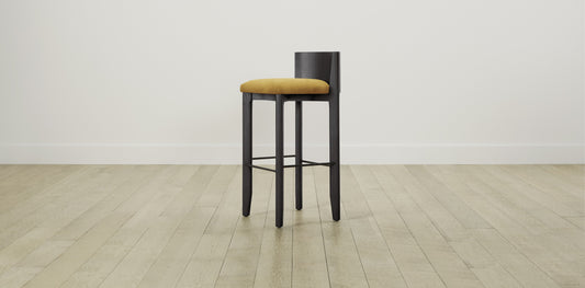 The Delancey with Brushed Nickel - Mohair Amber Bar and Counter Stool