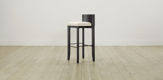 The Delancey with Brushed Nickel - Pebbled Leather Swan Bar and Counter Stool