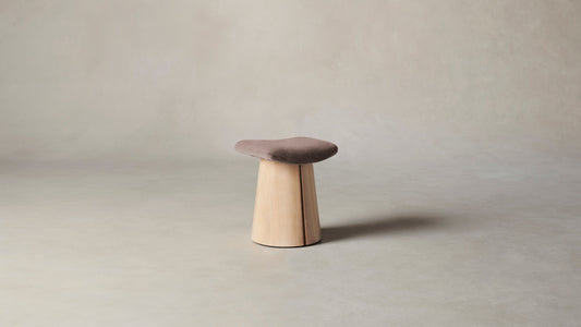 The Weston  - Mohair Peony Accent Stool