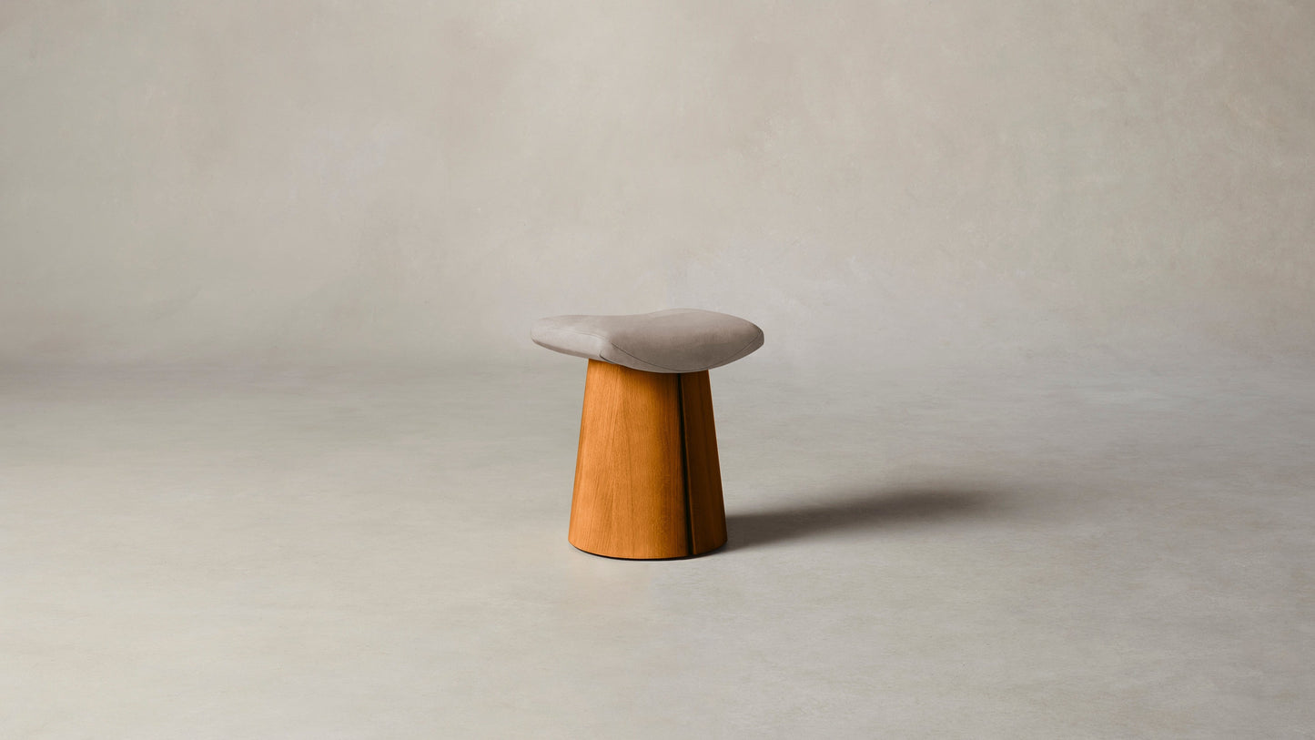 The Weston  - Nubuck Leather Fawn Accent Stool