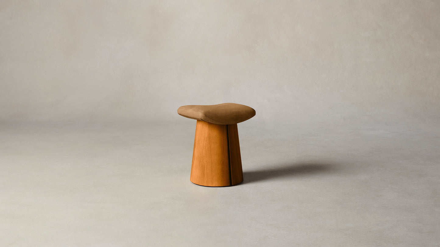 The Weston  - Nubuck Leather Saddle Accent Stool