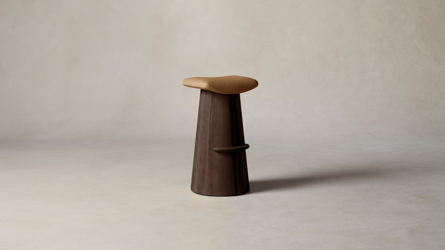 The Weston  - Pebbled Leather Latte Bar and Counter Stool