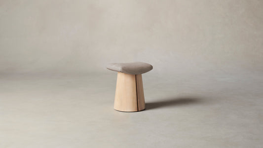 The Weston  - Nubuck Leather Fawn Stool